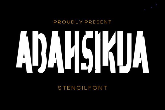 Abahsikua: A Bold Stencil Typeface for Modern Design