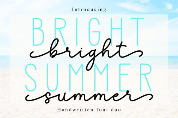 Bright Summer Duo: A Versatile Font for Modern Design