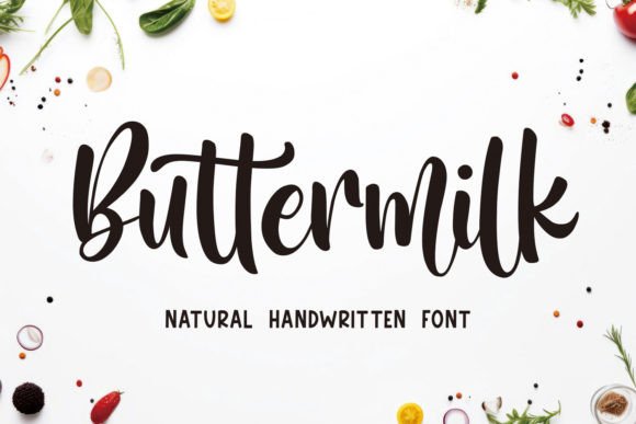 Buttermilk Font: Whimsical Handwritten Charm for Your Designs