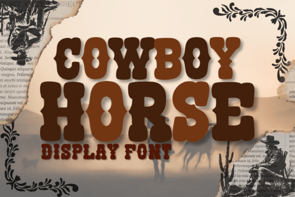 Cowboy Horse: Bold Western Typography for Designers