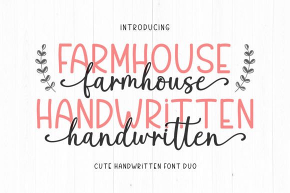 Farmhouse Handwritten: A Charming Font Duo for Every Designer