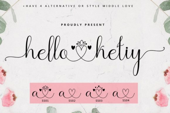 Hello Ketiy Font: A Sweet and Versatile Handwritten Typeface