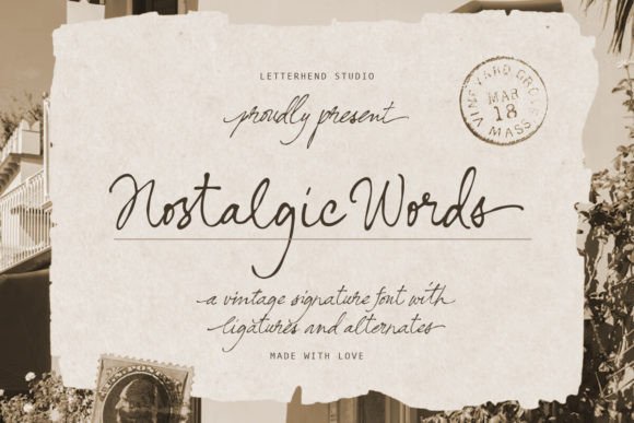 Nostalgic Words: A Vintage Script Font for Timeless Design