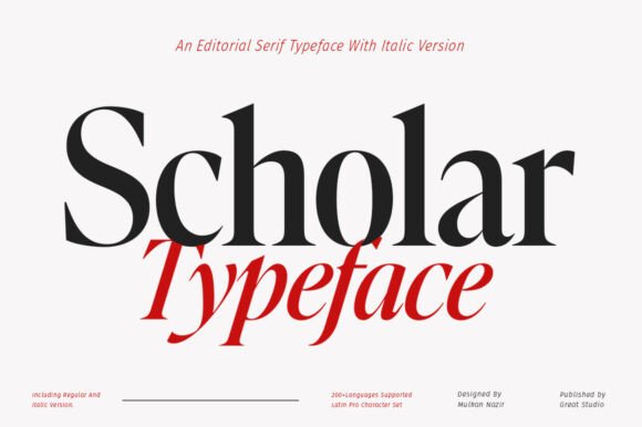 Scholar Typeface: A Modern Serif for Timeless Elegance