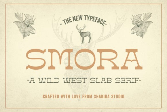 Smora: A Vintage Slab Serif for Bold Western Design